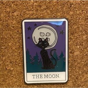 Coraline Tarot Card Pin 2023- The Moon - Cat
